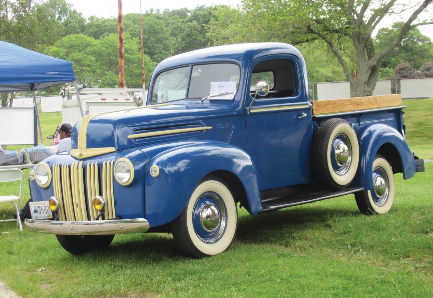 VINTAGE VEHICLE: Ron Rossi’s 1946 pickup drew rave reviews during Sunday’s Ocean State Vintage Haulers Show in Johnston.